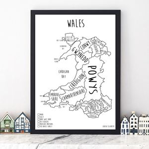 Personalised Wales Pin Board Map (NEW)