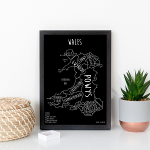 Personalised Wales Pin Board Map (NEW)