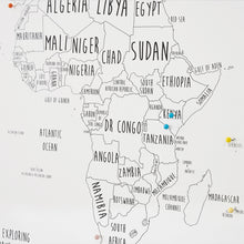 Load image into Gallery viewer, Personalised Africa Pin Board Map
