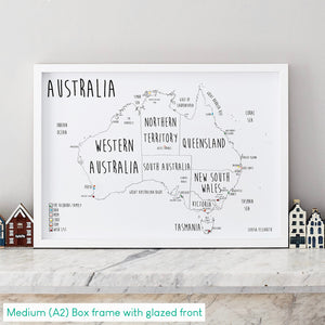 Personalised Australia Pin Board Map