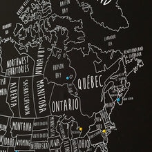 Load image into Gallery viewer, Personalised North America Pin Board Map