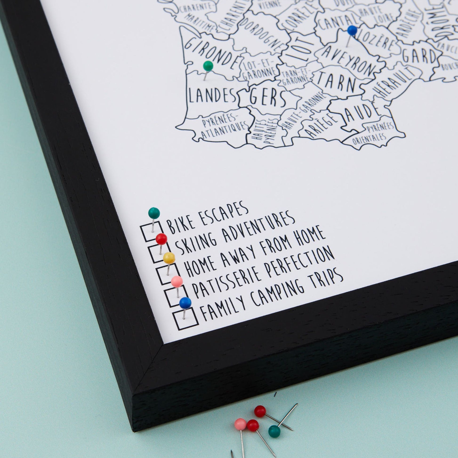 France Pinboard Map