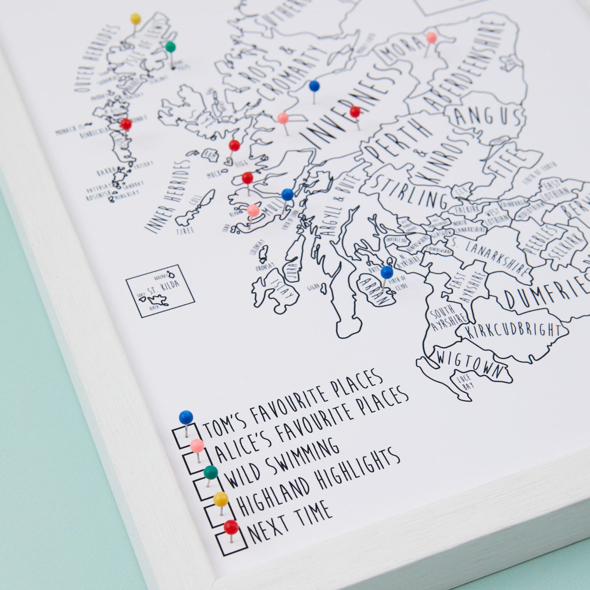 Scotland Pinboard Map