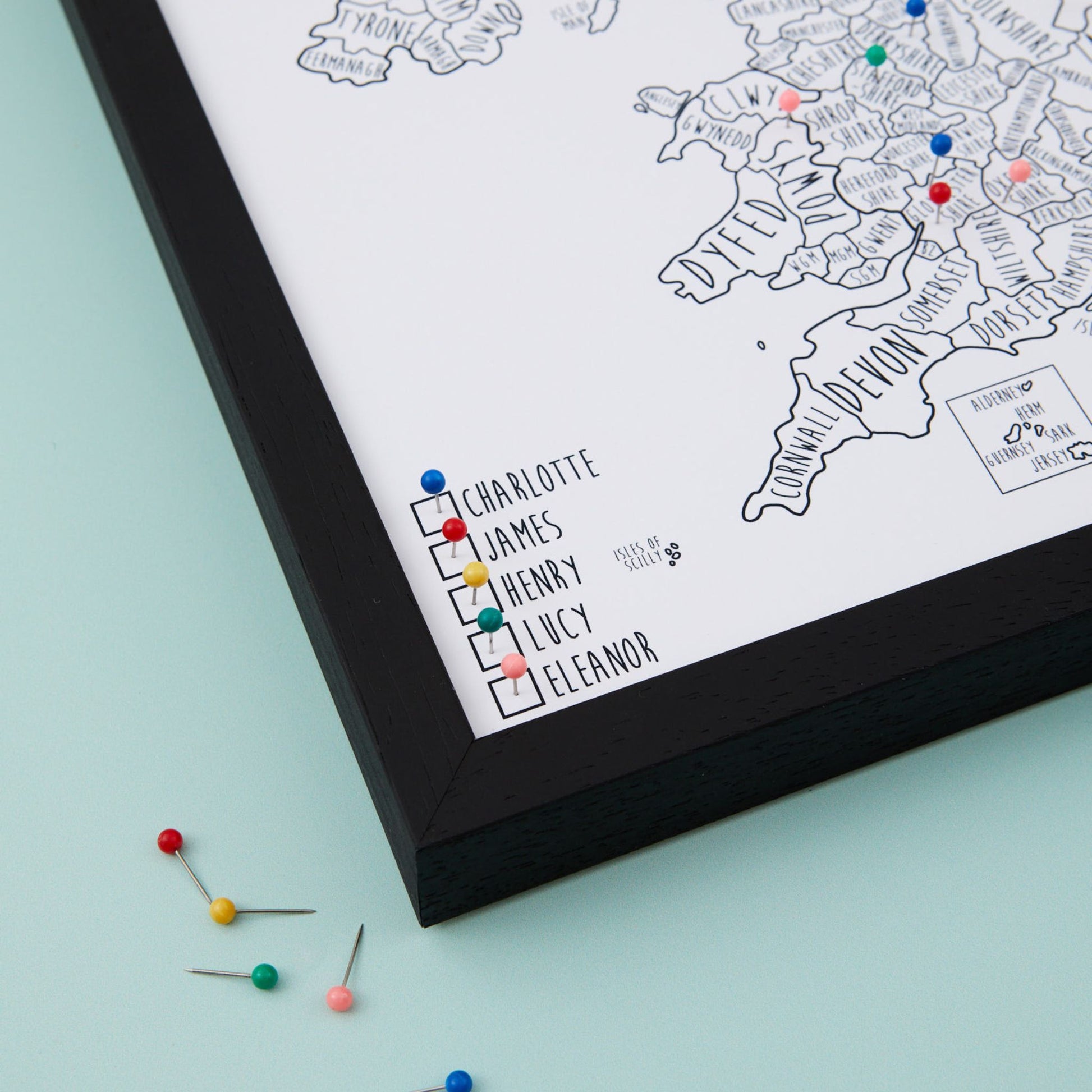 United Kingdom Pinboard Map