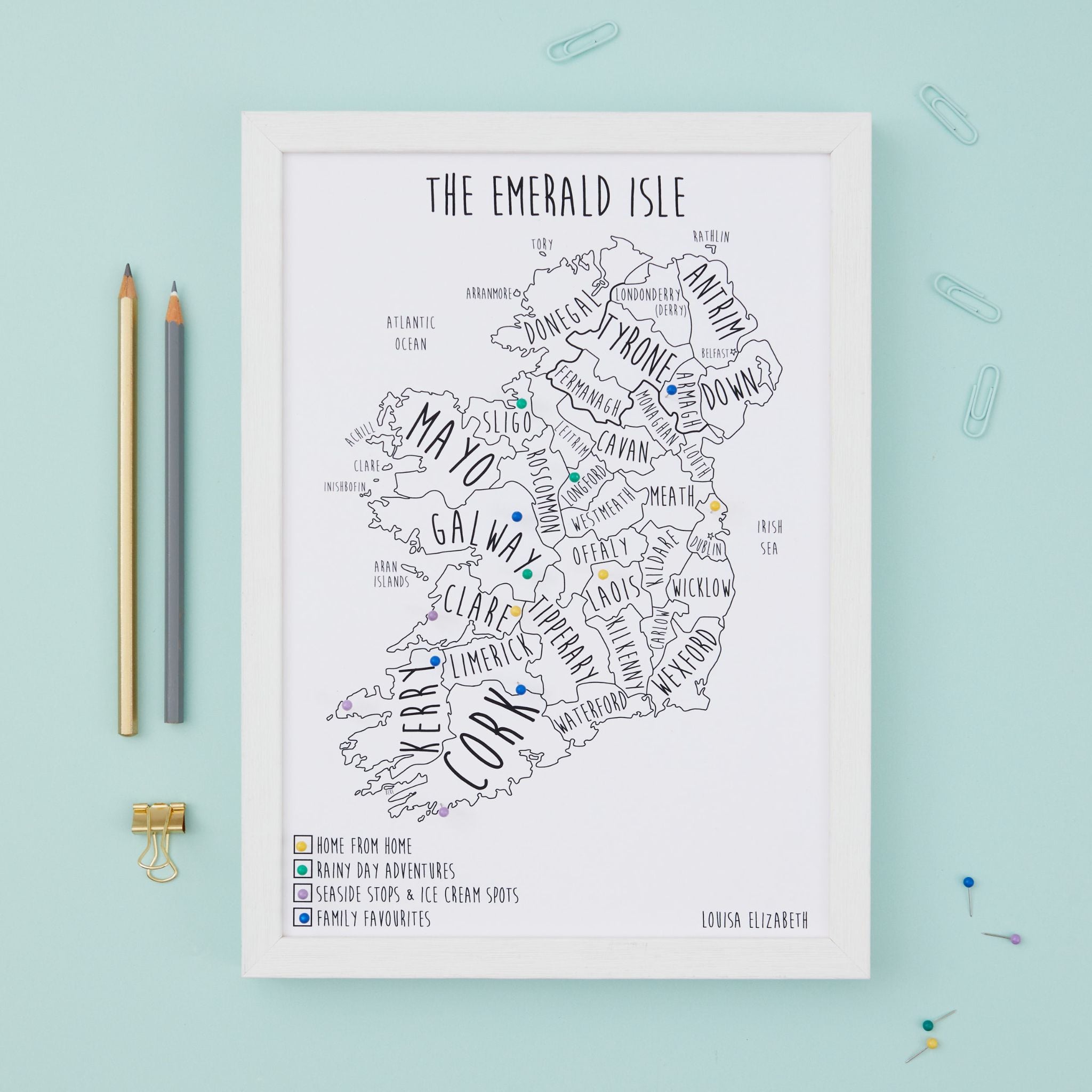 Ireland Pinboard Map