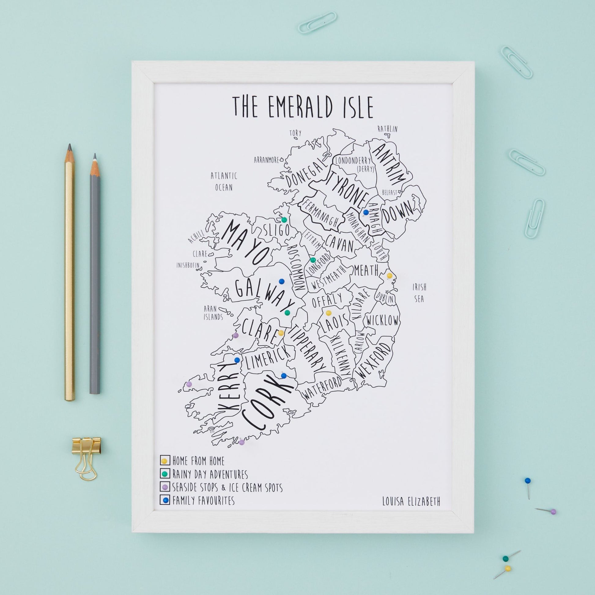 Ireland Pinboard Map