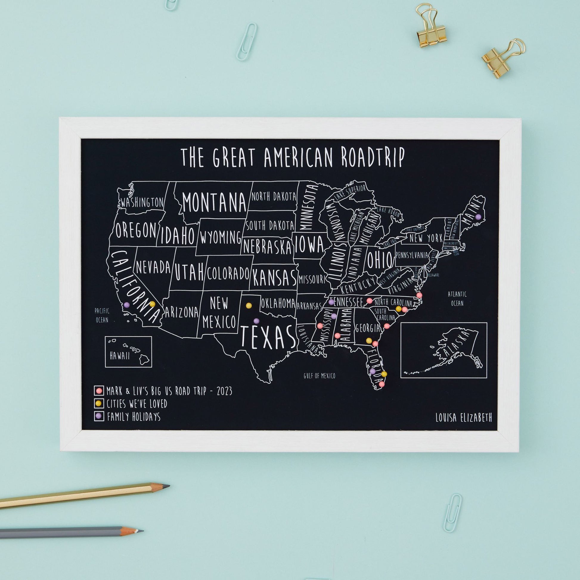 USA Pinboard Map
