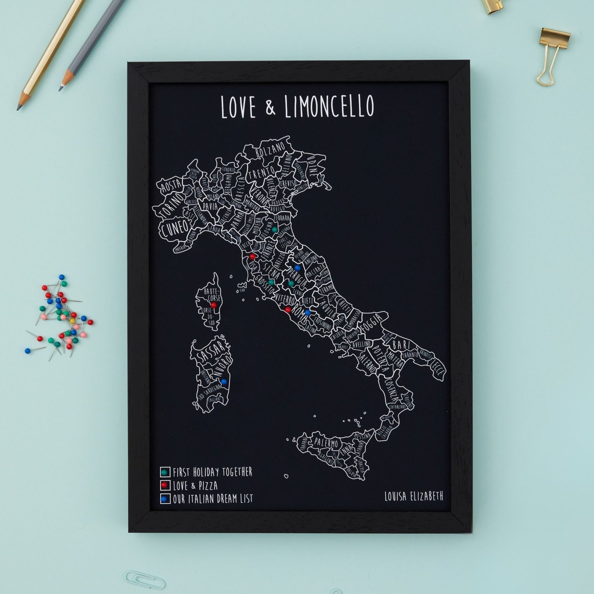 Italy Pinboard Map