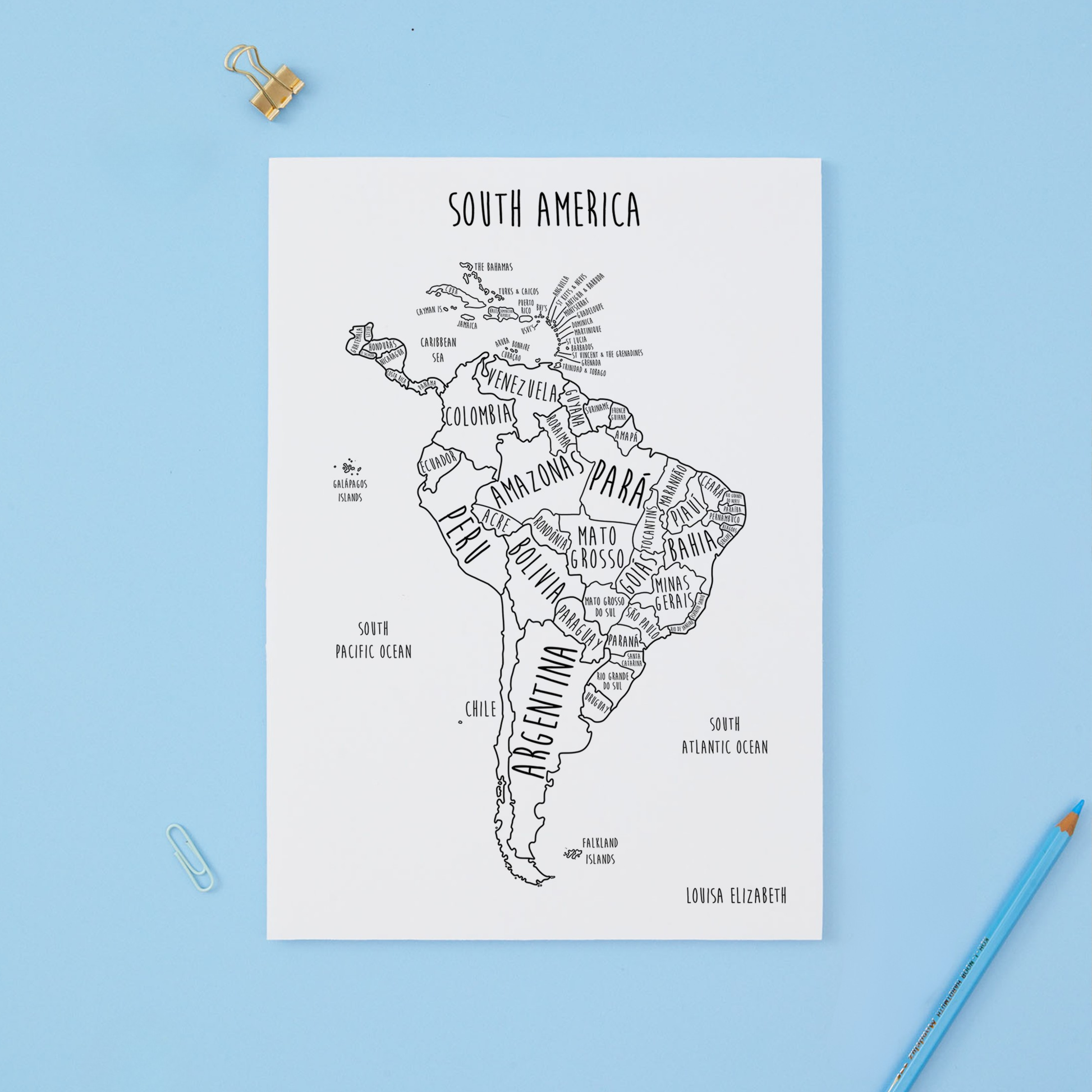 South America Print