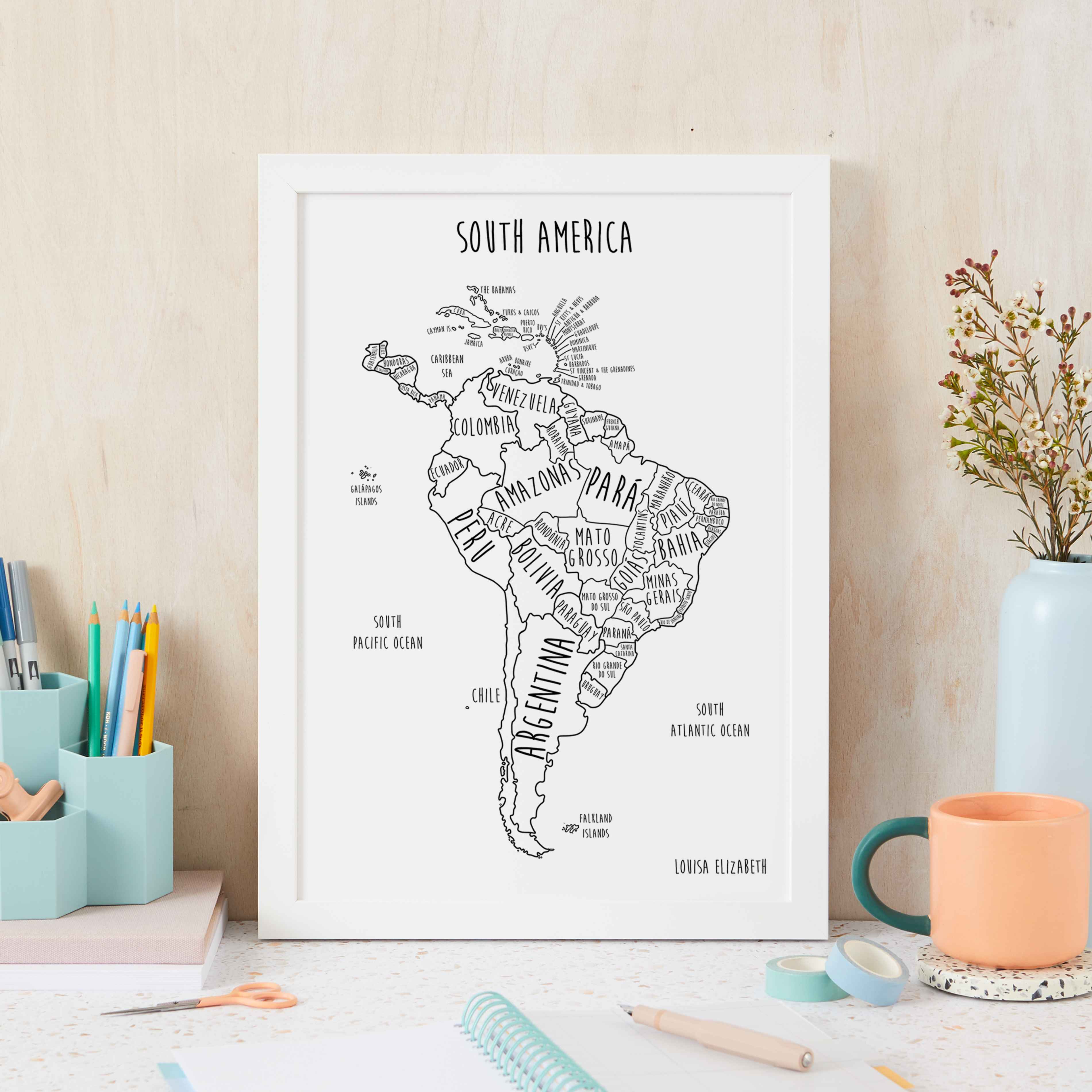 South America Print