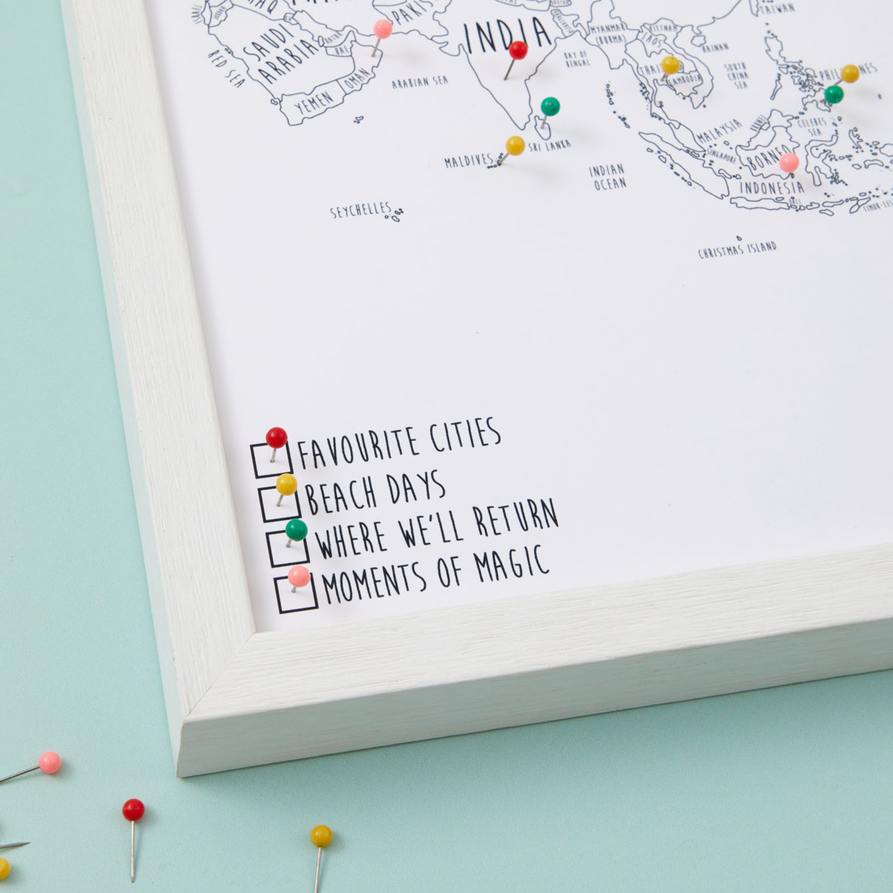 Asia Pinboard Map
