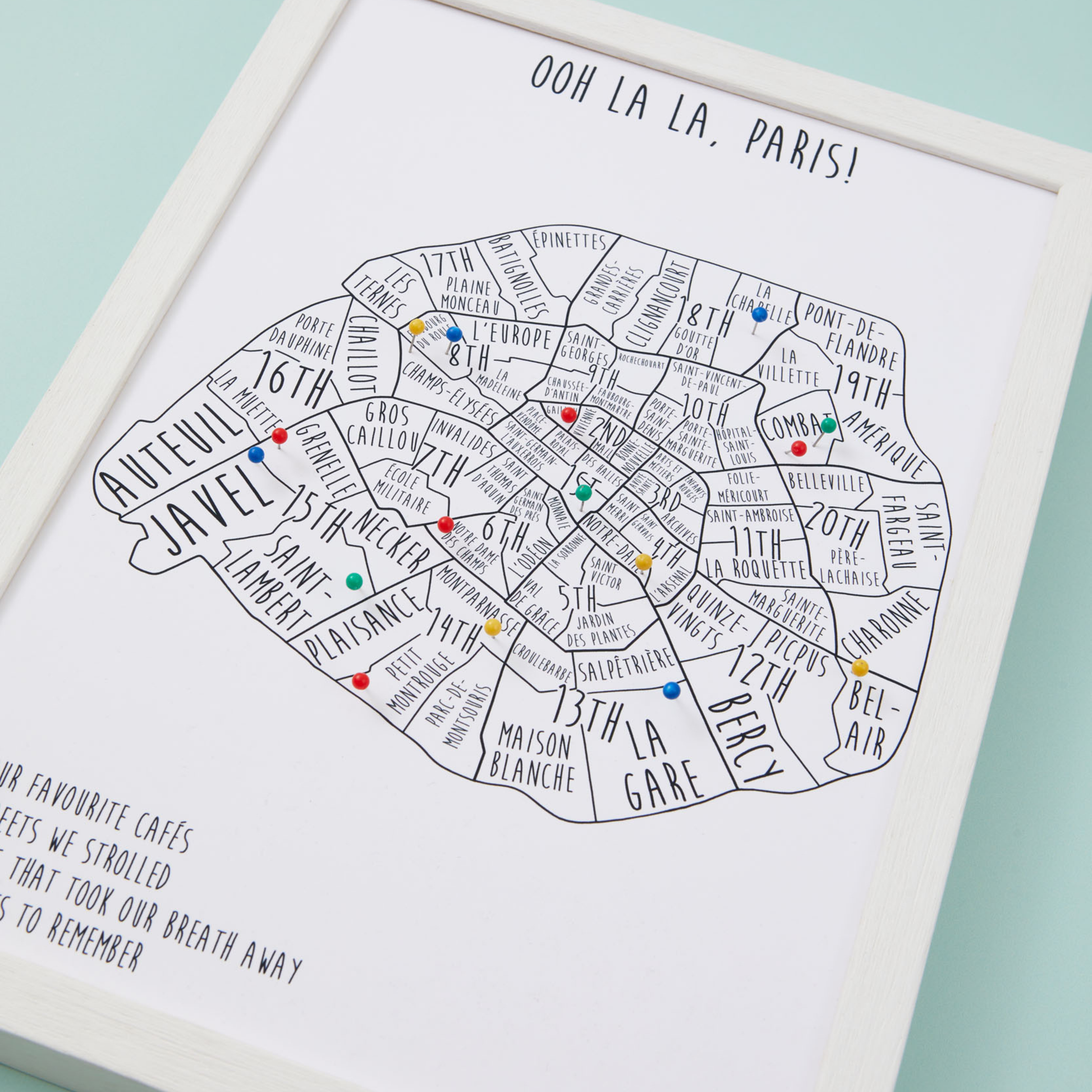 Paris Pinboard Map