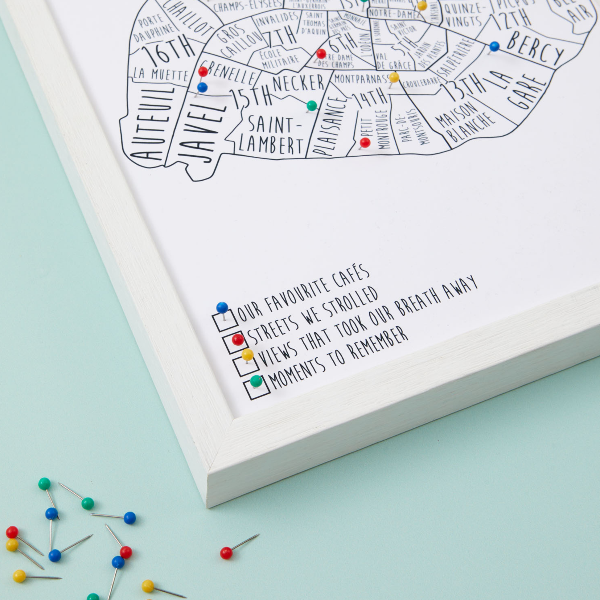 Paris Pinboard Map