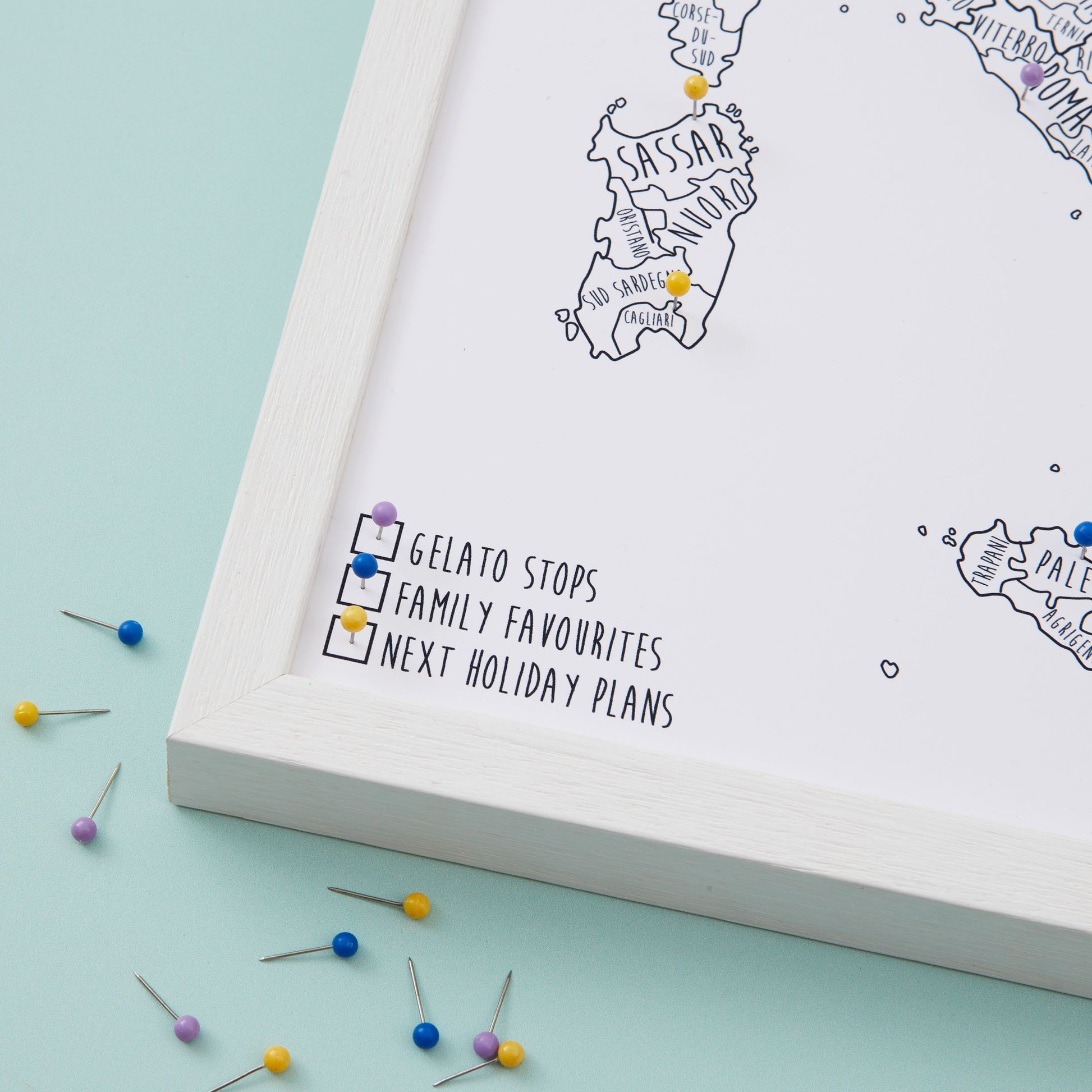 Italy Pinboard Map
