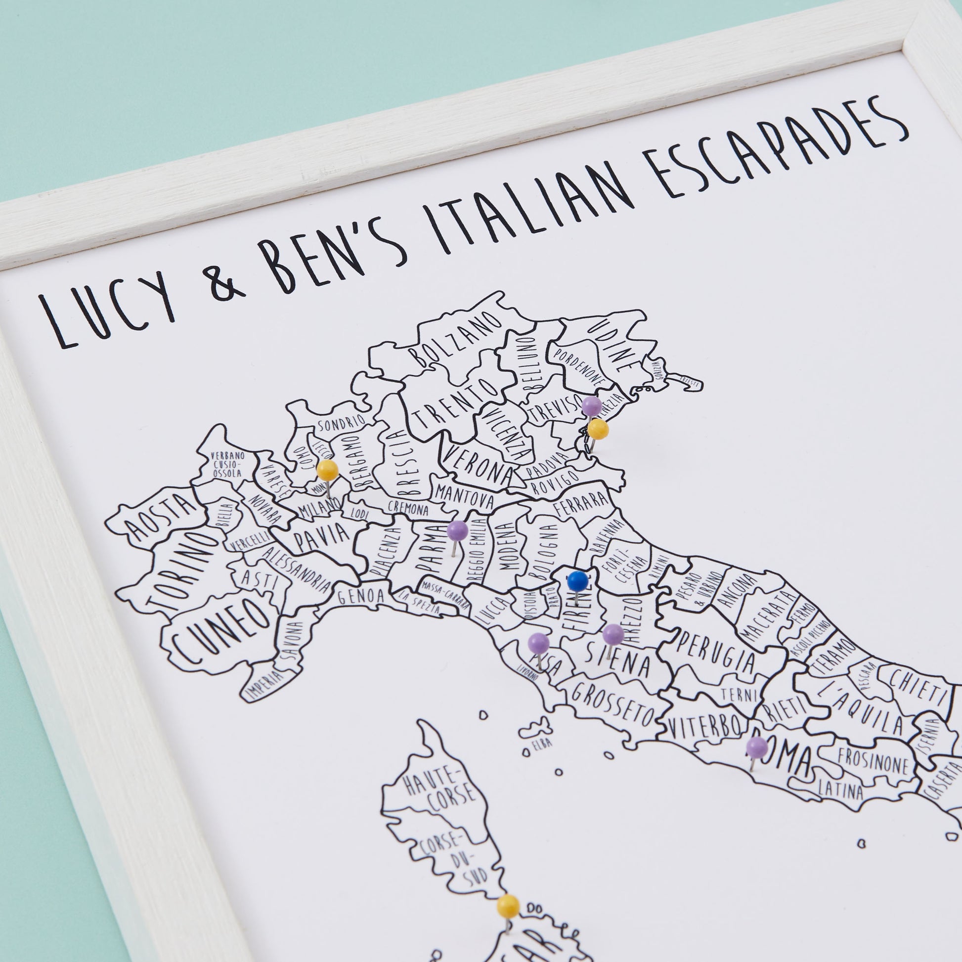Italy Pinboard Map