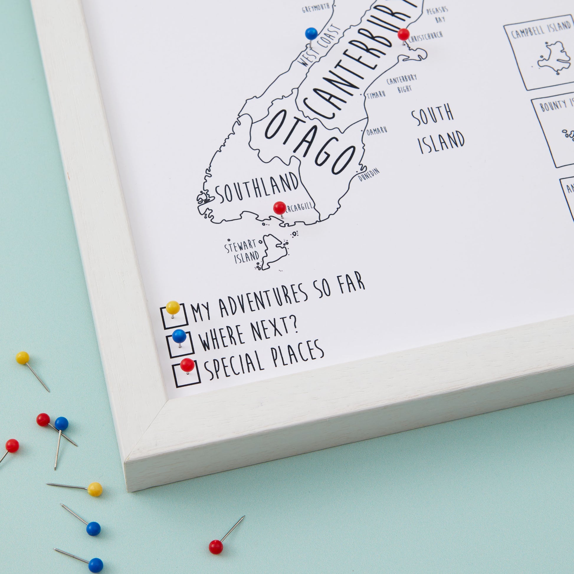 New Zealand Pinboard Map