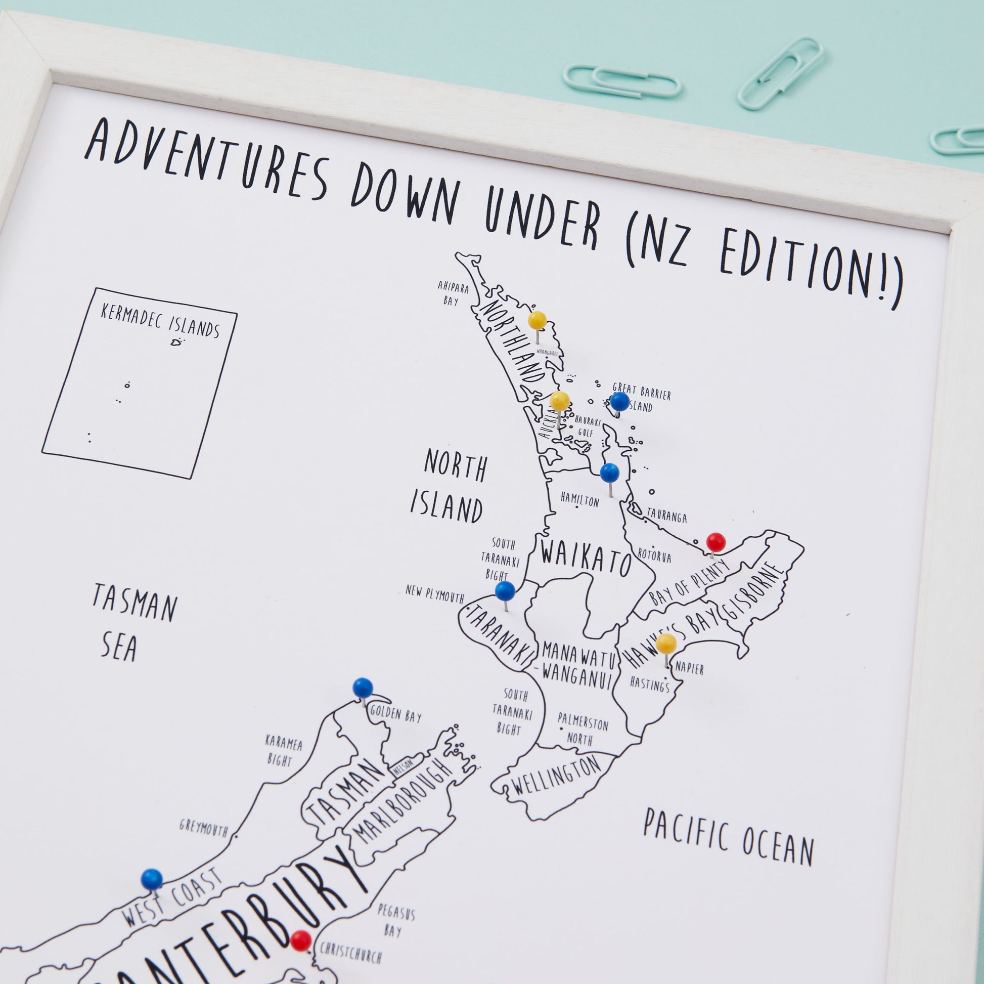 New Zealand Pinboard Map