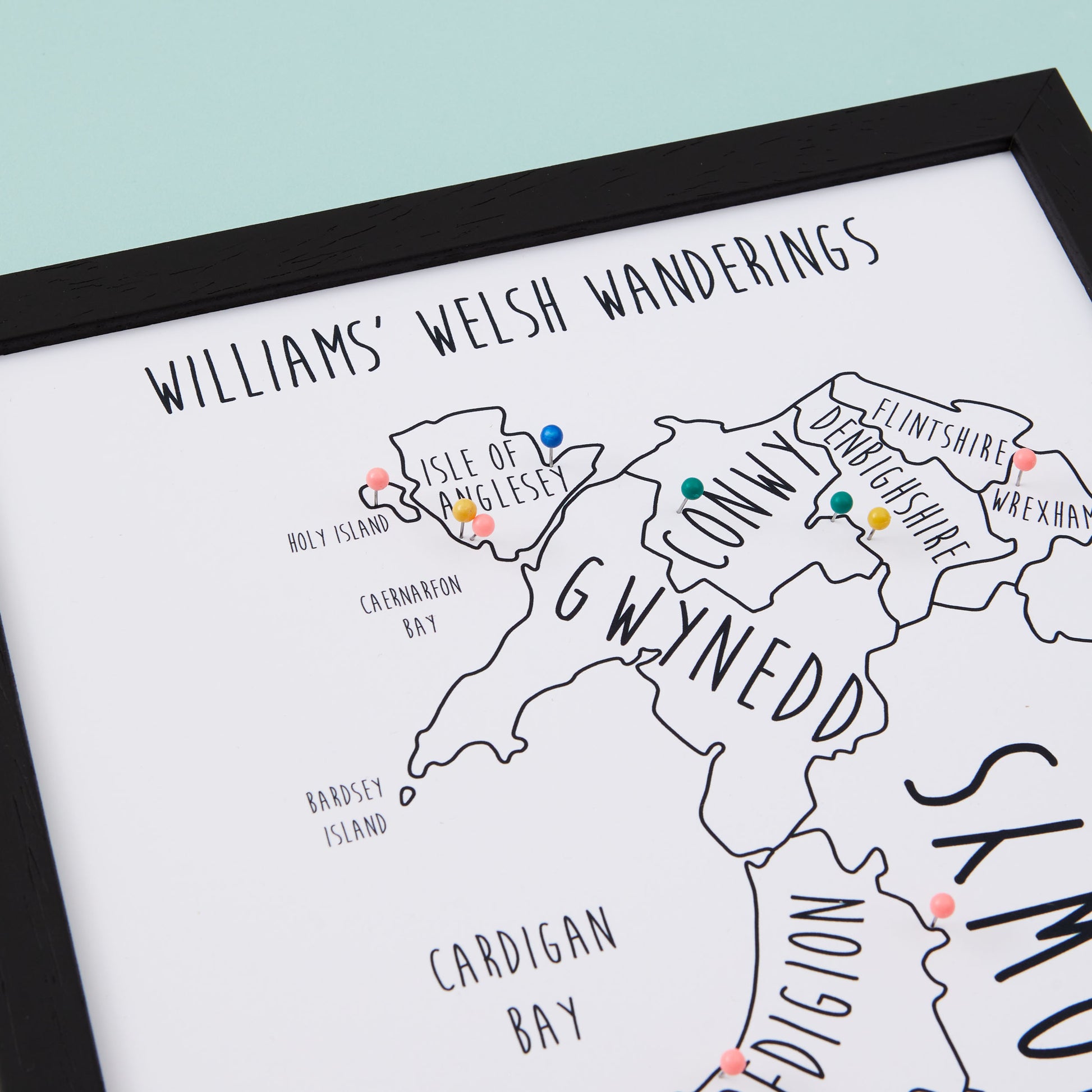 Wales Pinboard Map