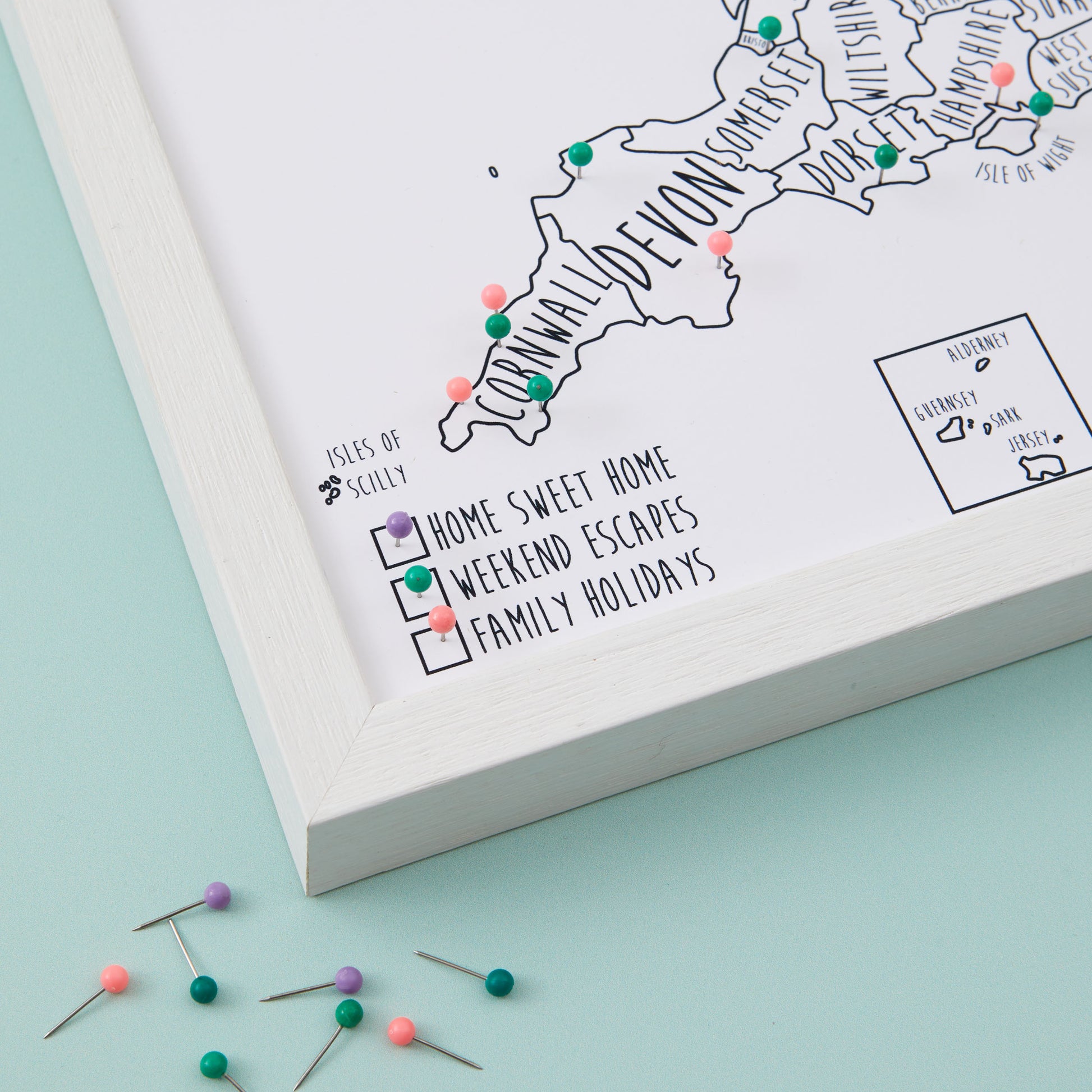 England Pinboard Map