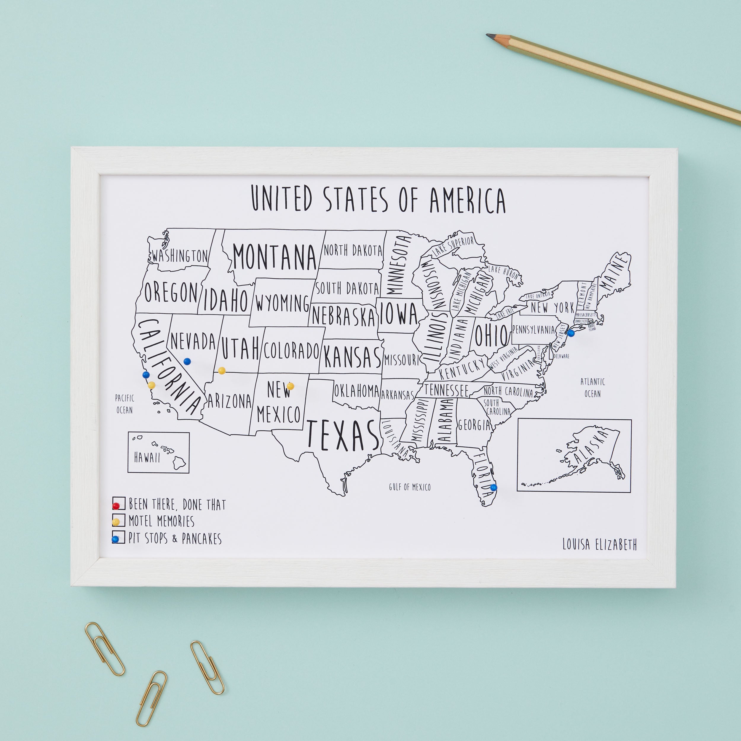 USA Pinboard Map