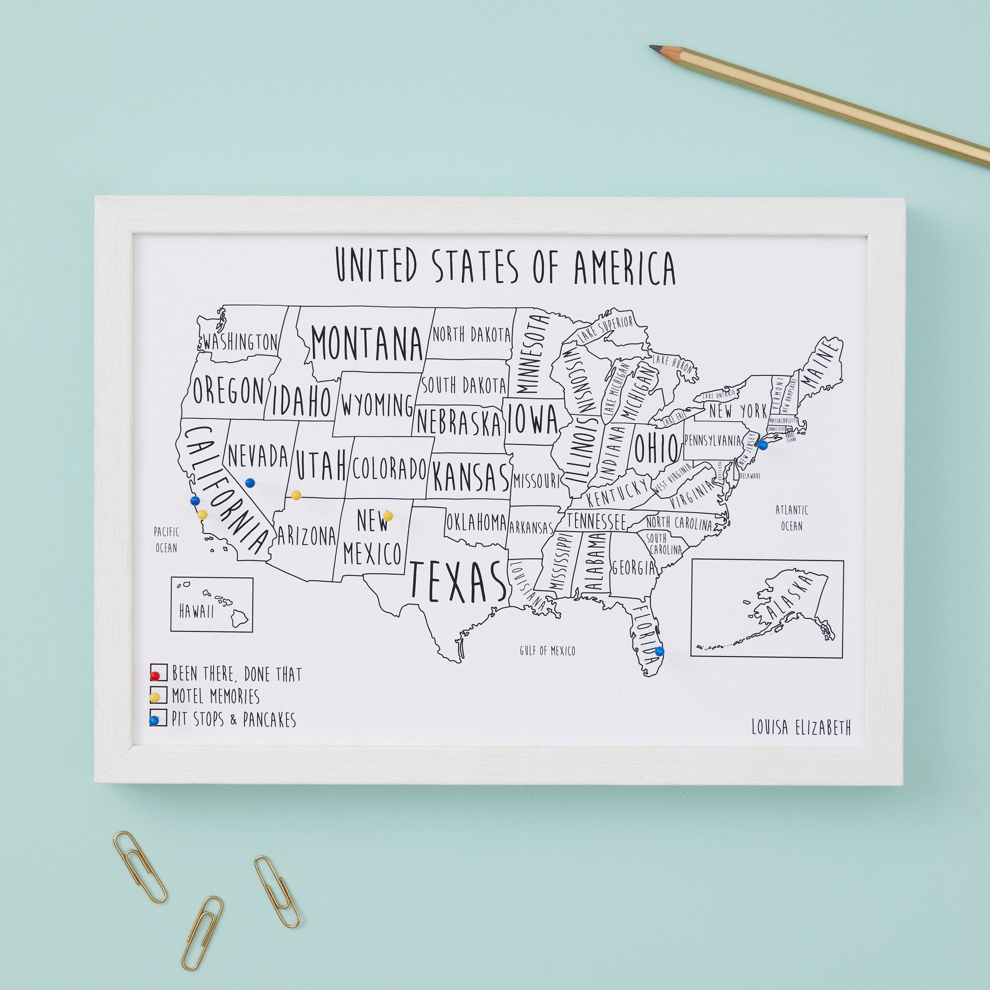 USA Pinboard Map