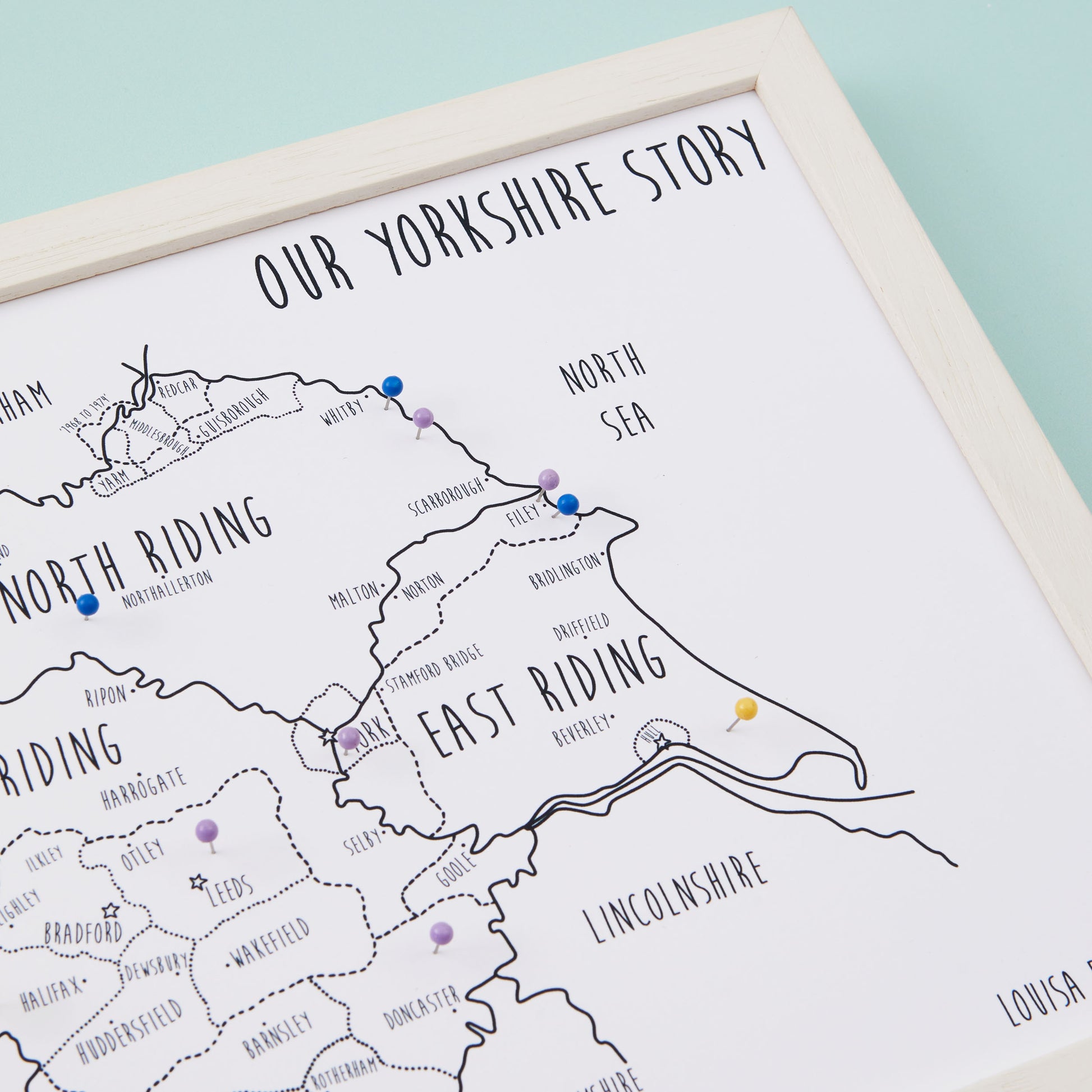 Yorkshire Pinboard Map