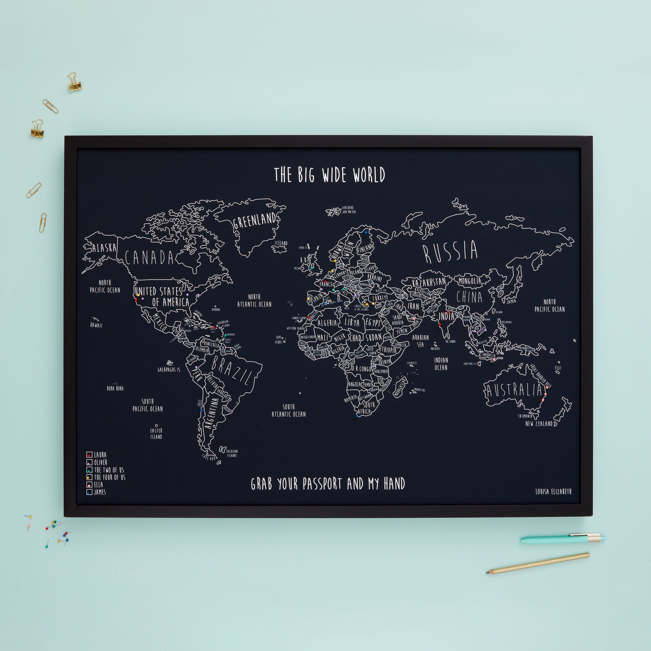 The Original World Pinboard Map