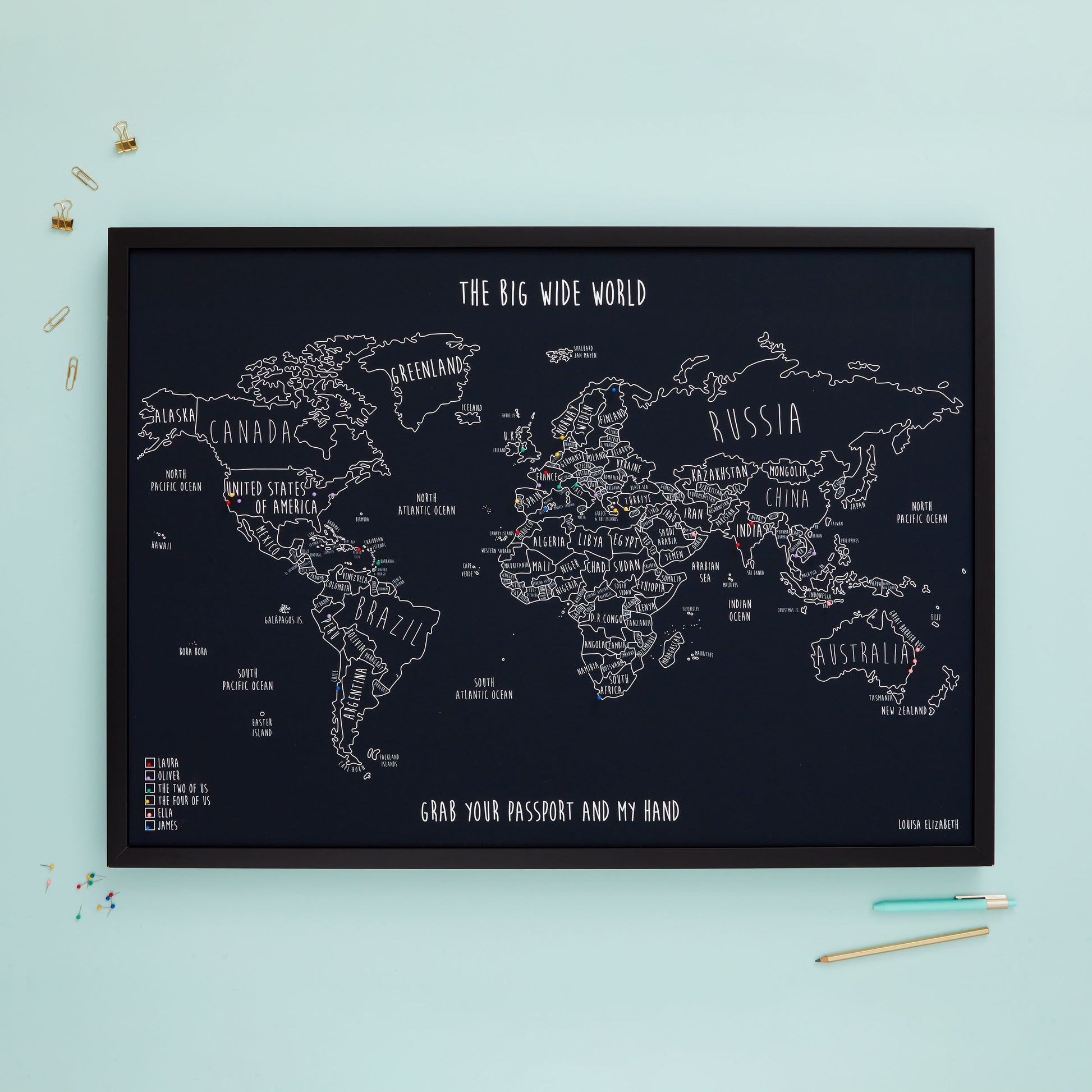 The Original World Pinboard Map