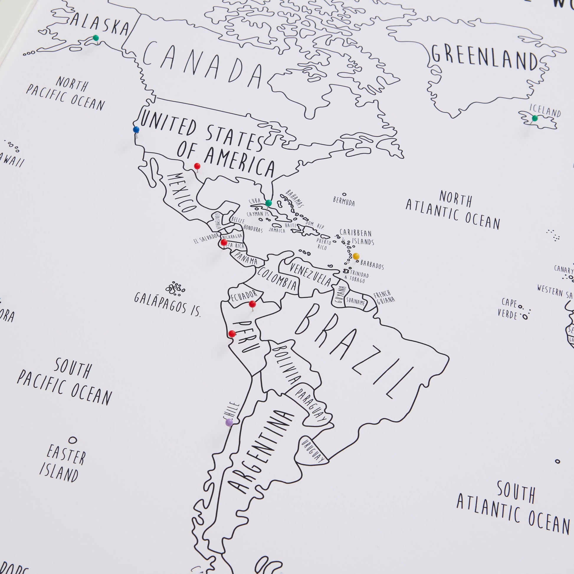 The Original World Pinboard Map