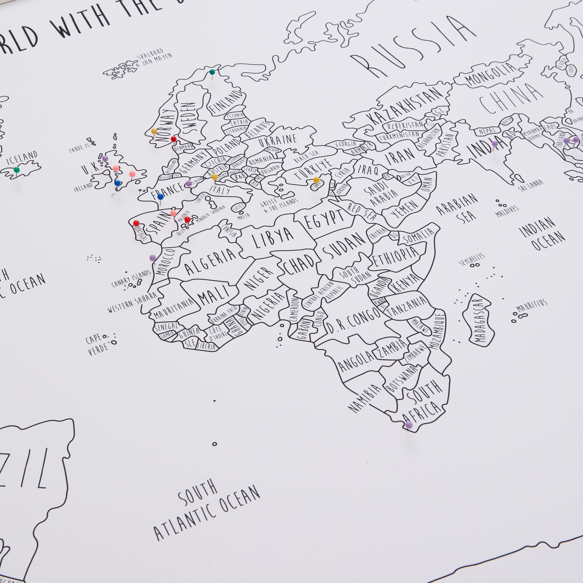 The Original World Pinboard Map