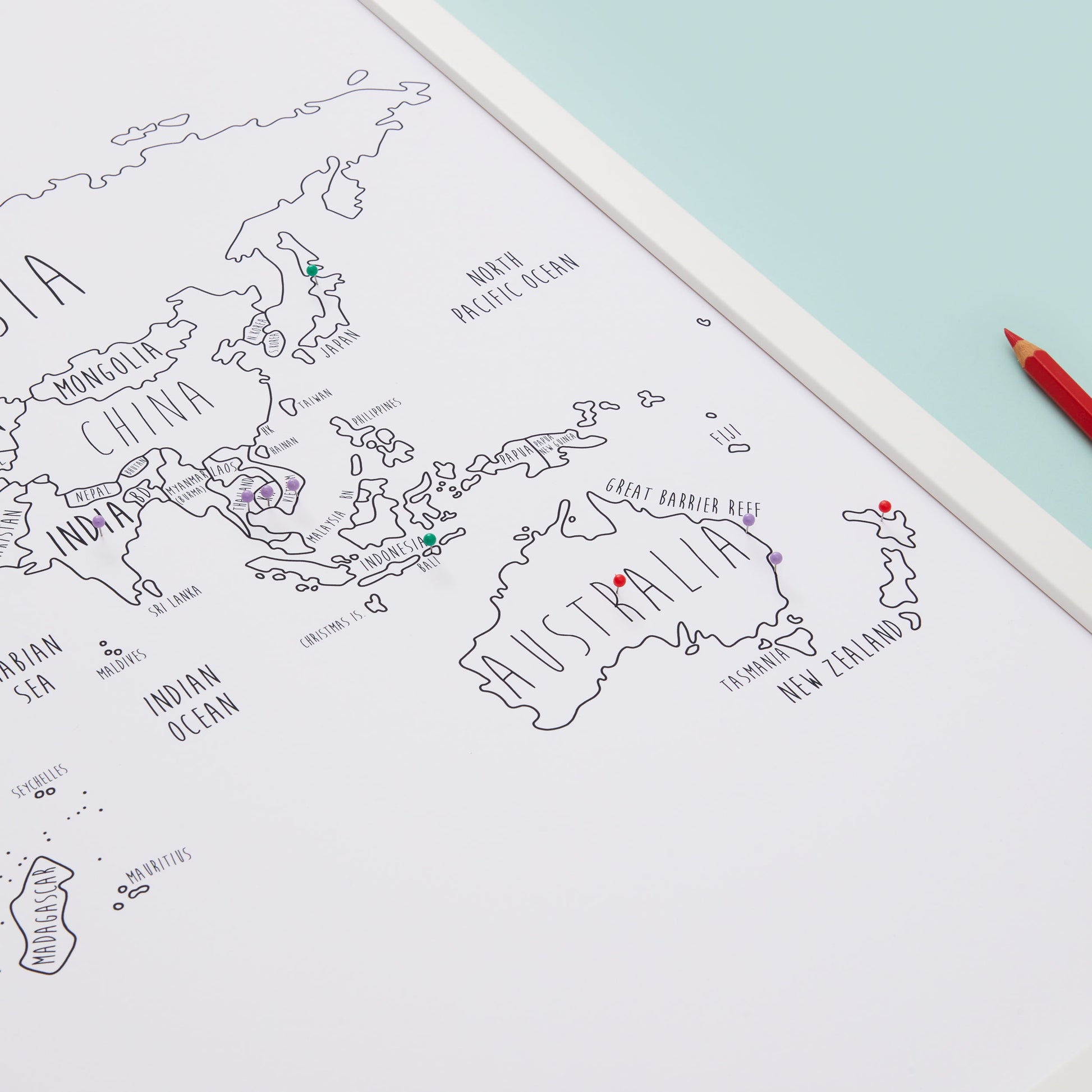 The Original World Pinboard Map