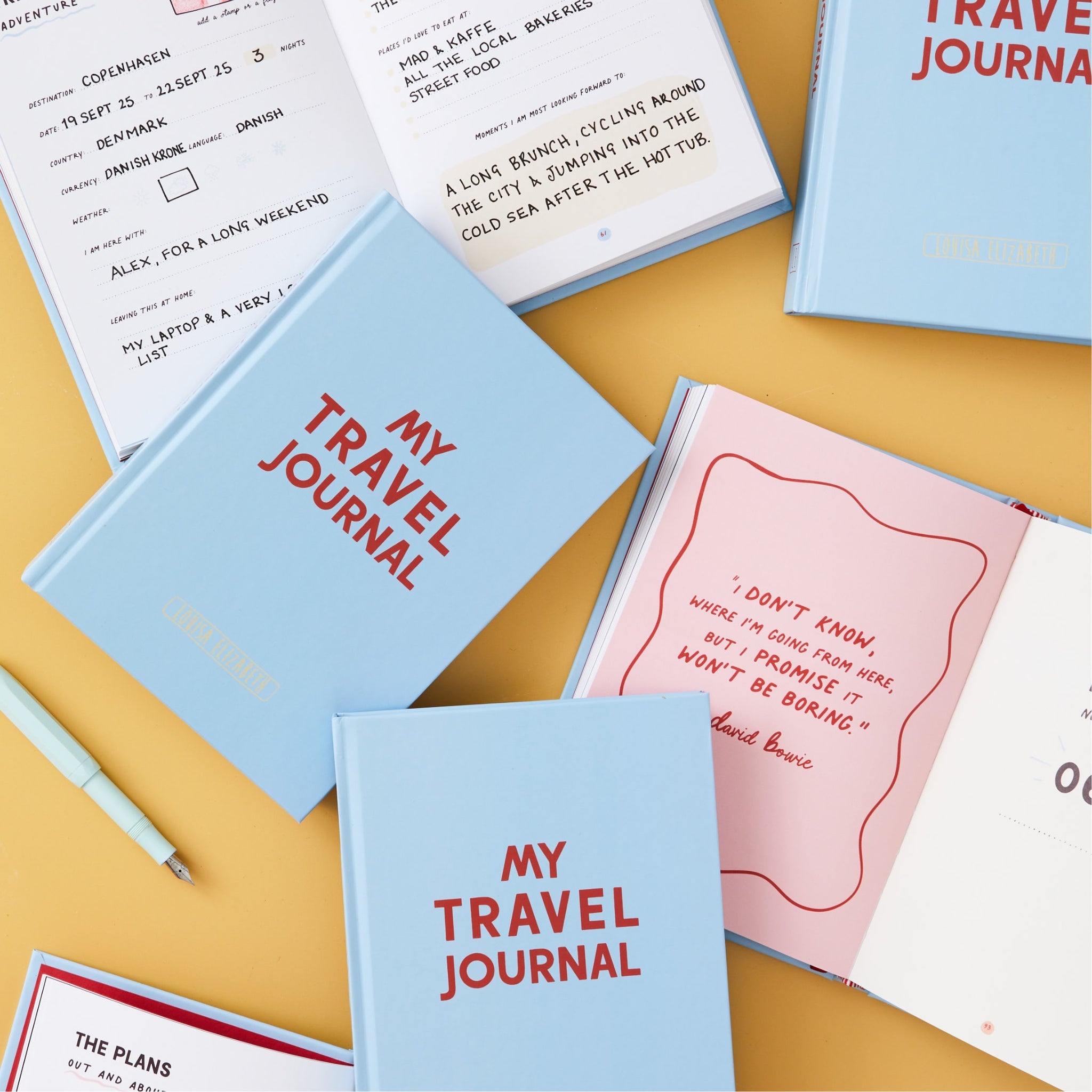 My Travel Journal hardback travel diary with guided pages for recording trips