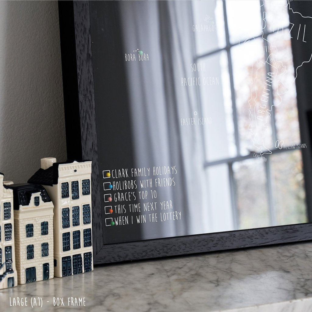 Custom Frames for Pin Board Maps