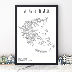 Personalised Greece Pin Board Map