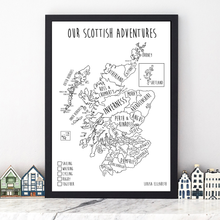 Load image into Gallery viewer, Personalised Scotland Pin Board Map (NEW)