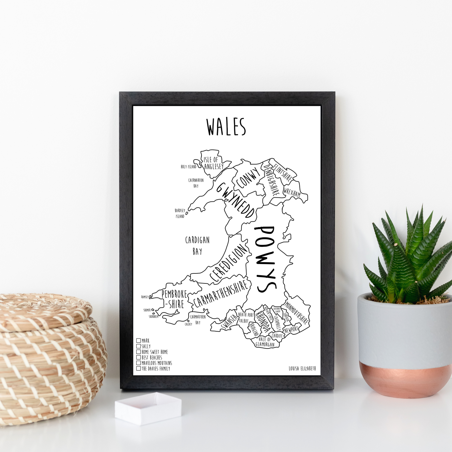 Personalised Wales Pin Board Map (NEW)