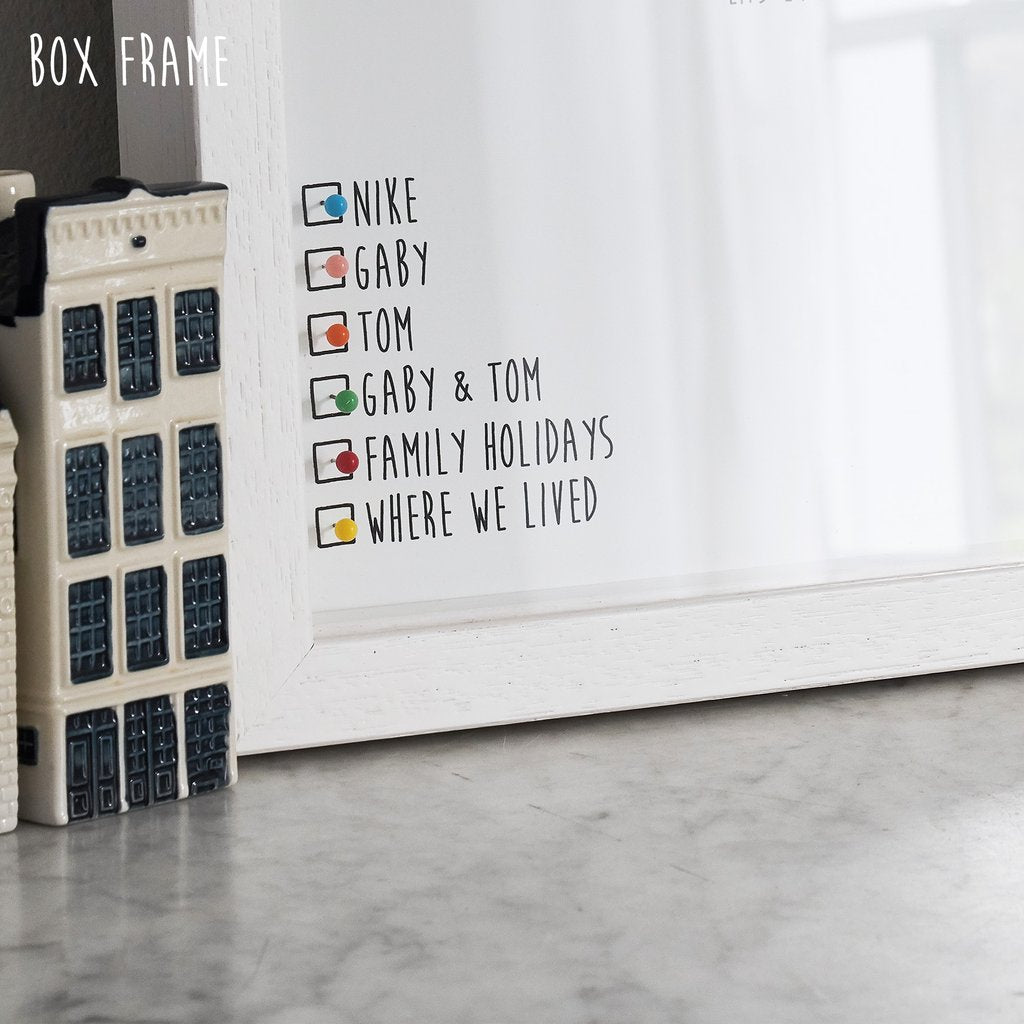 Custom Frames for Pin Board Maps