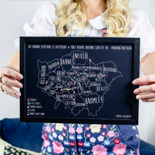 Load image into Gallery viewer, Personalised London Pin Board Map