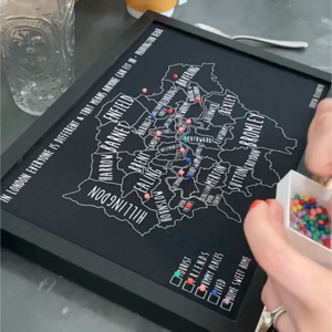Personalised London Pin Board Map