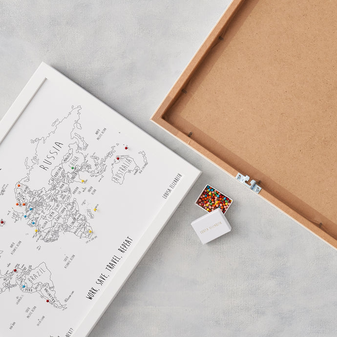 Custom Frames for Pin Board Maps