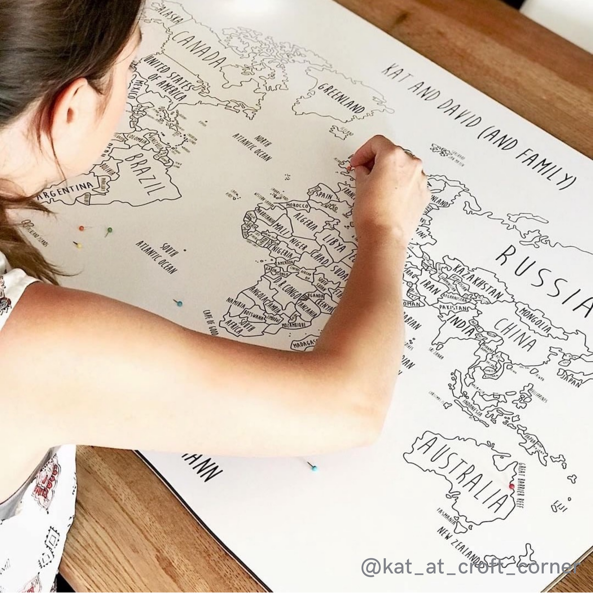 The Original World Pinboard Map