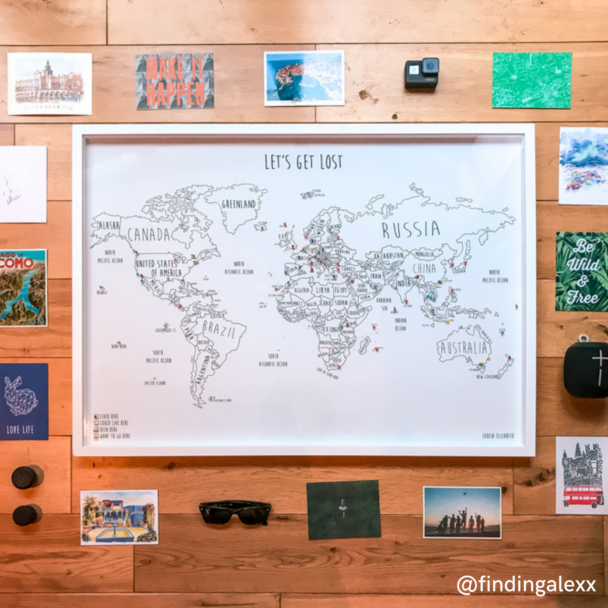 The Original World Pinboard Map