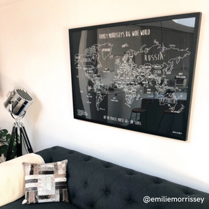 Personalised World Pin Board Map