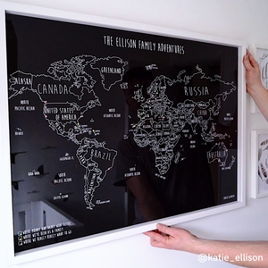 Personalised World Pin Board Map