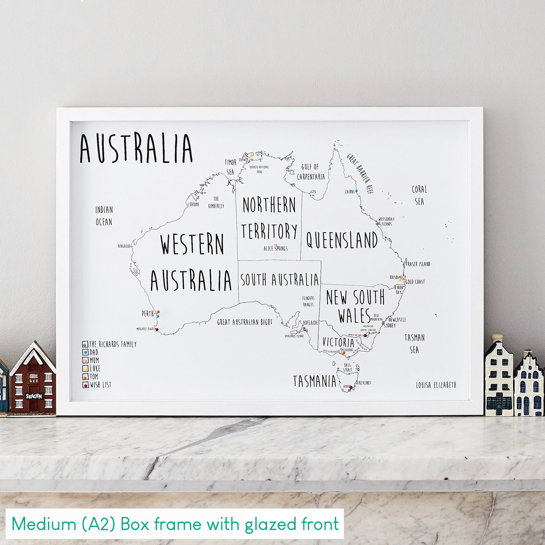 Australia Pinboard Map