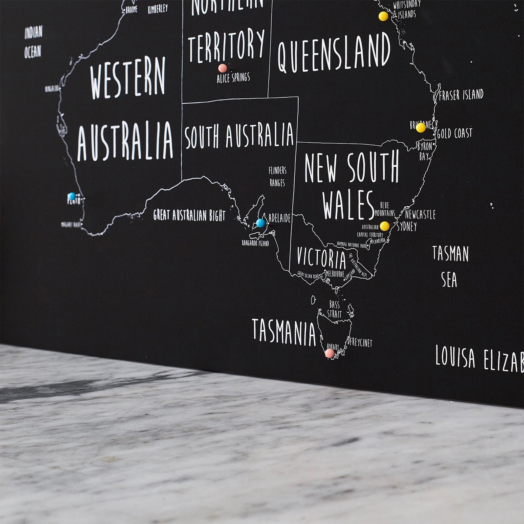 Australia Pinboard Map