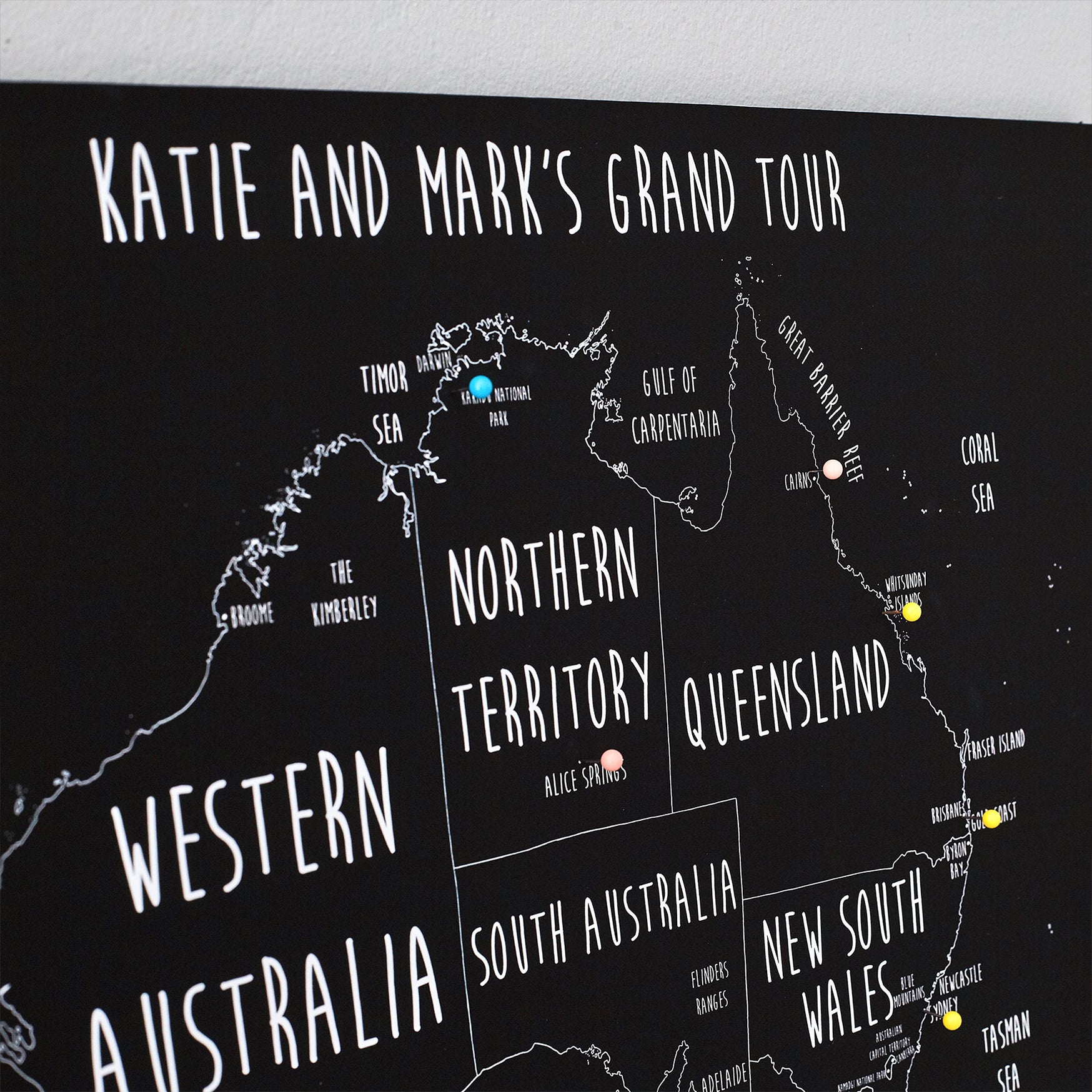 Australia Pinboard Map