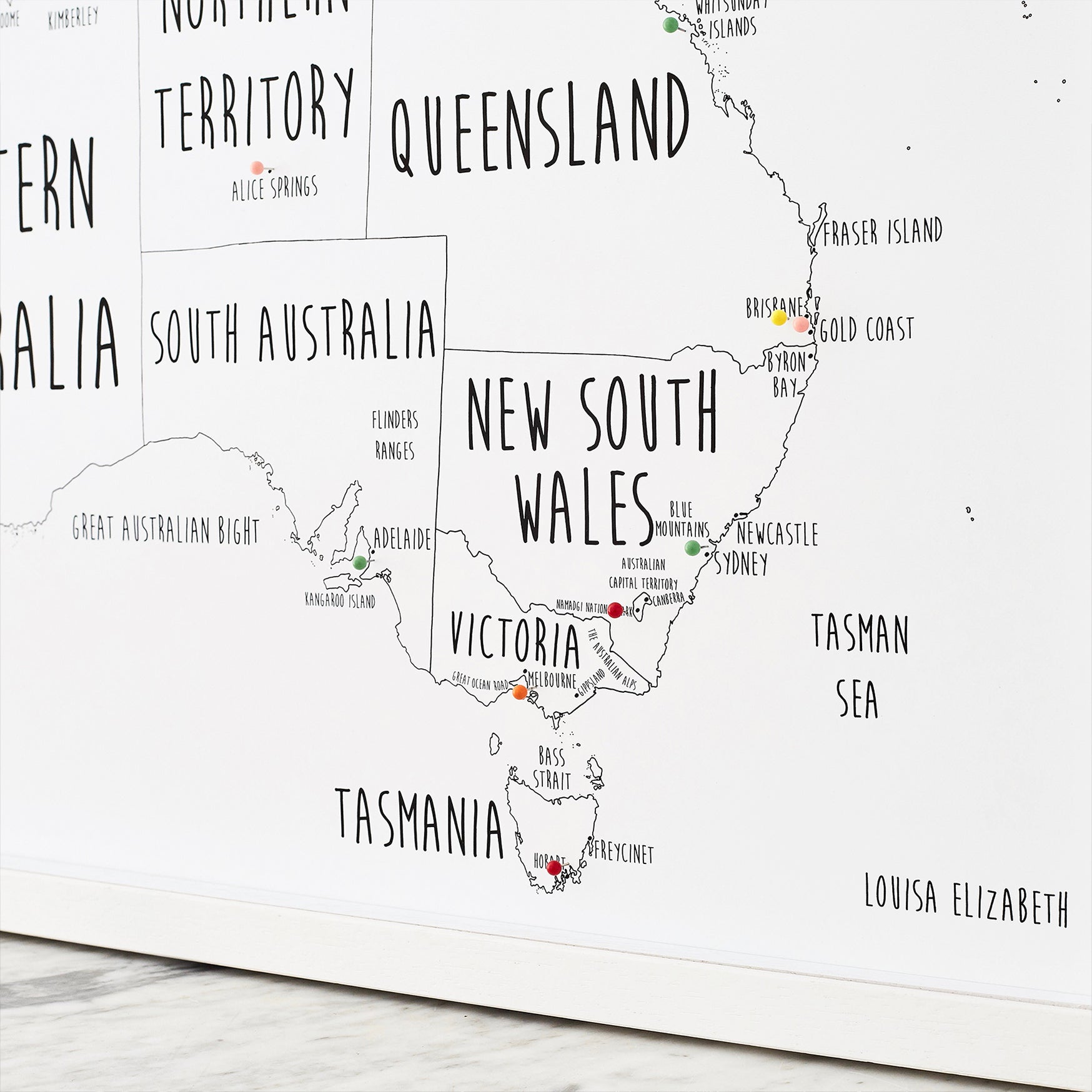 Australia Pinboard Map