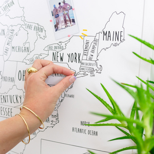 Personalised USA Pin Board Map