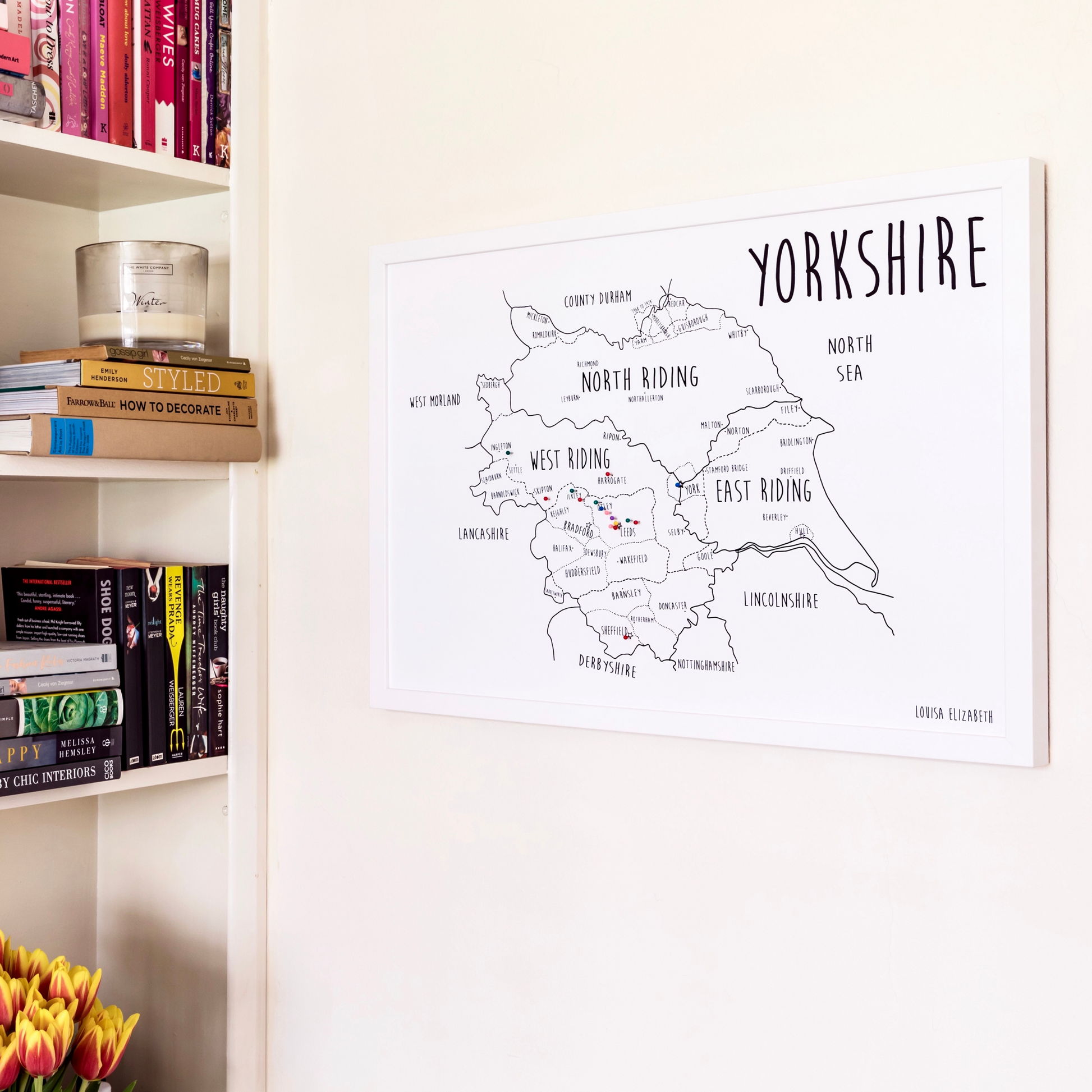 Yorkshire Pinboard Map